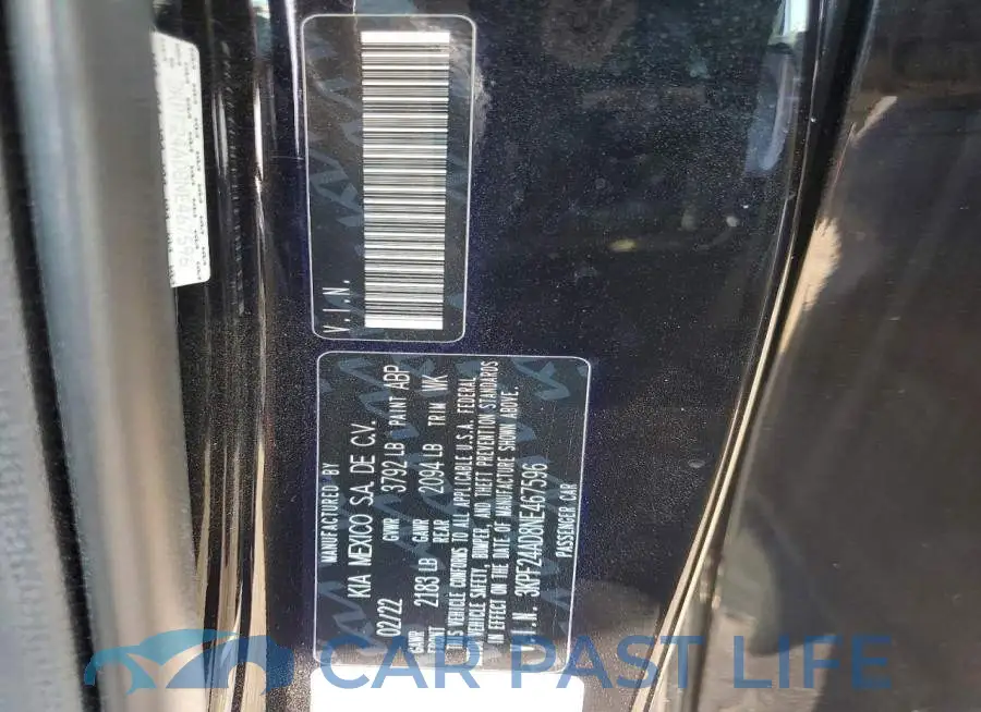 3KPF24AD8NE467596# 12