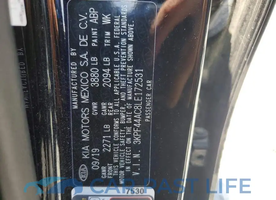 3KPF44AC8LE172531# 13