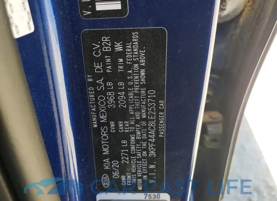 3KPF44AC8LE253710# 12