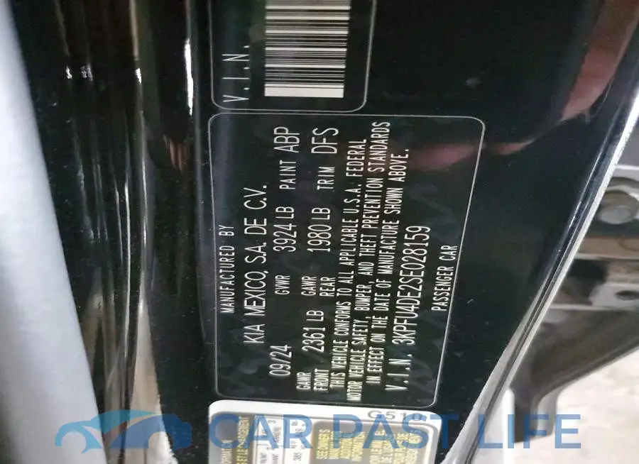 3KPFU4DE2SE028159# 12