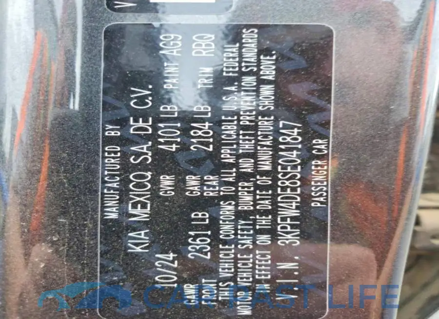 3KPFW4DE8SE041847# 12