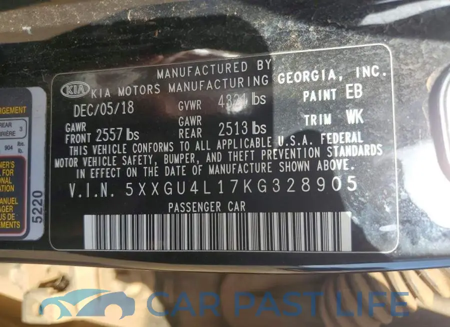 5XXGU4L17KG328905# 13