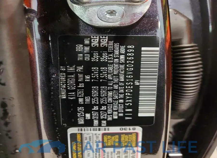 5XYPDES16VG026898# 13