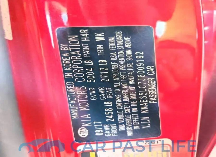 KNAE35LC7J6009192# 13