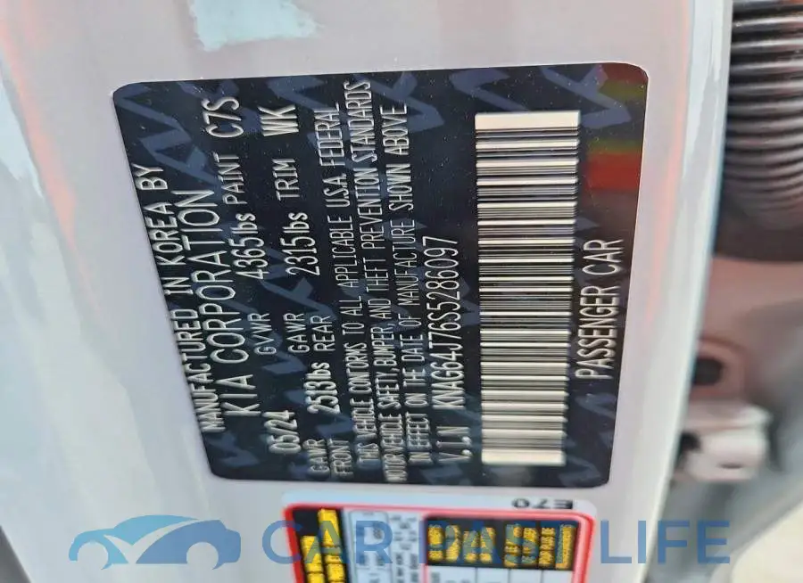 KNAG64J76S5286097# 12