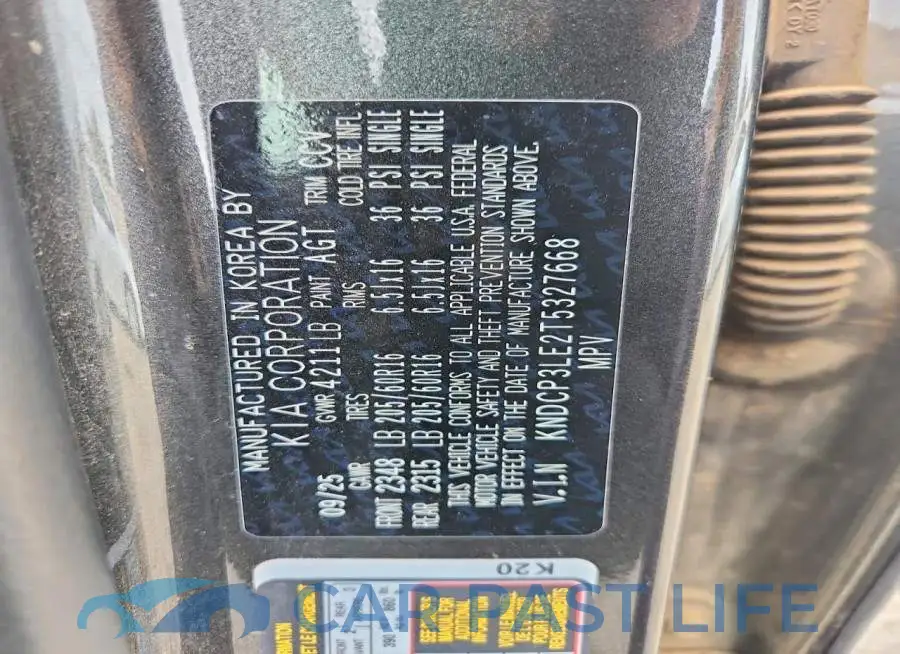KNDCP3LE2T5327668# 14