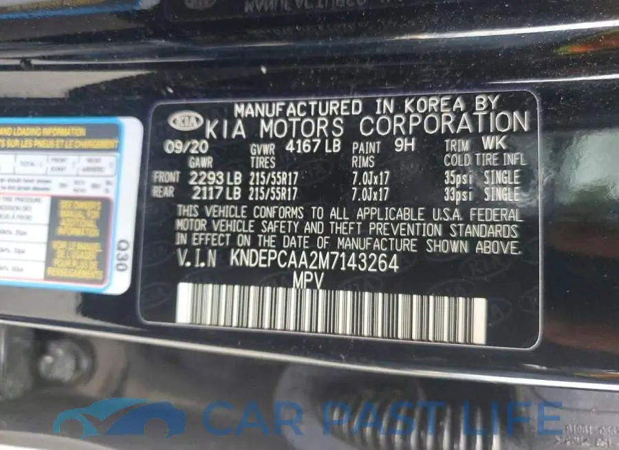 KNDEPCAA2M7143264# 12