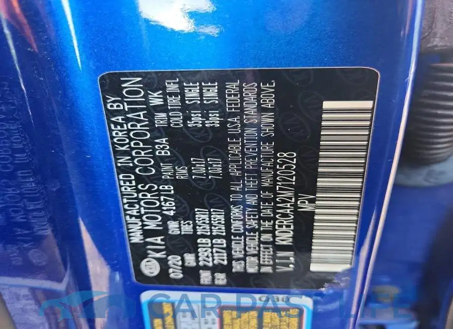 KNDERCAA2M7120528# 12