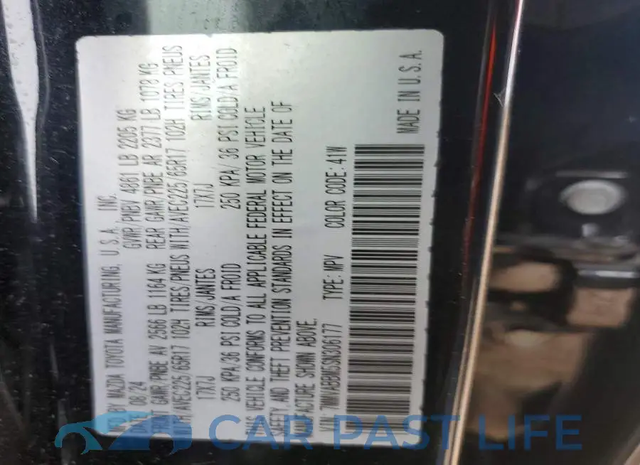 7MMVABBM5SN306177# 12