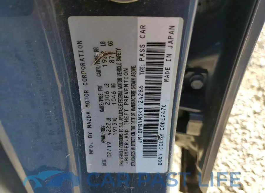 JM1BPBNM3K1124286# 12