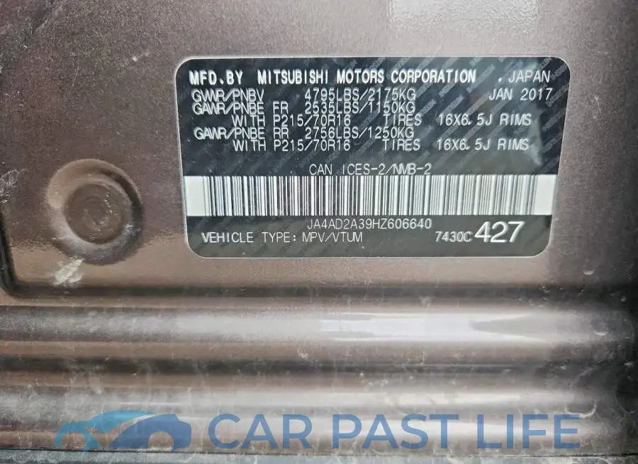 JA4AD2A39HZ606640# 12
