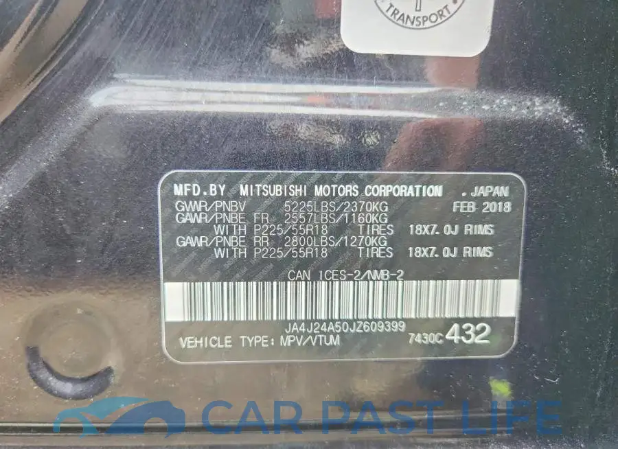 JA4J24A50JZ609399# 13