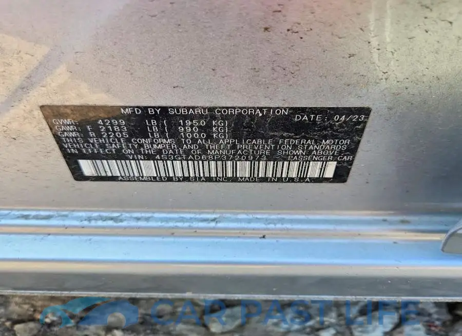 4S3GTAD68P3720973# 12