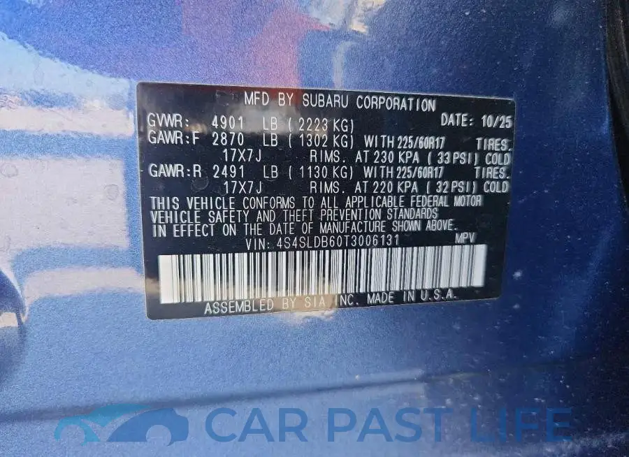 4S4SLDB60T3006131# 14