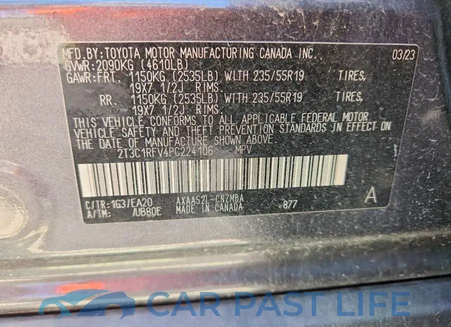 2T3C1RFV4PC224106# 13