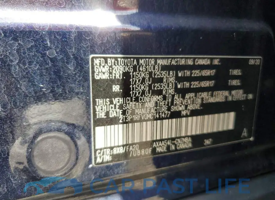 2T3P1RFV0MC141477# 13