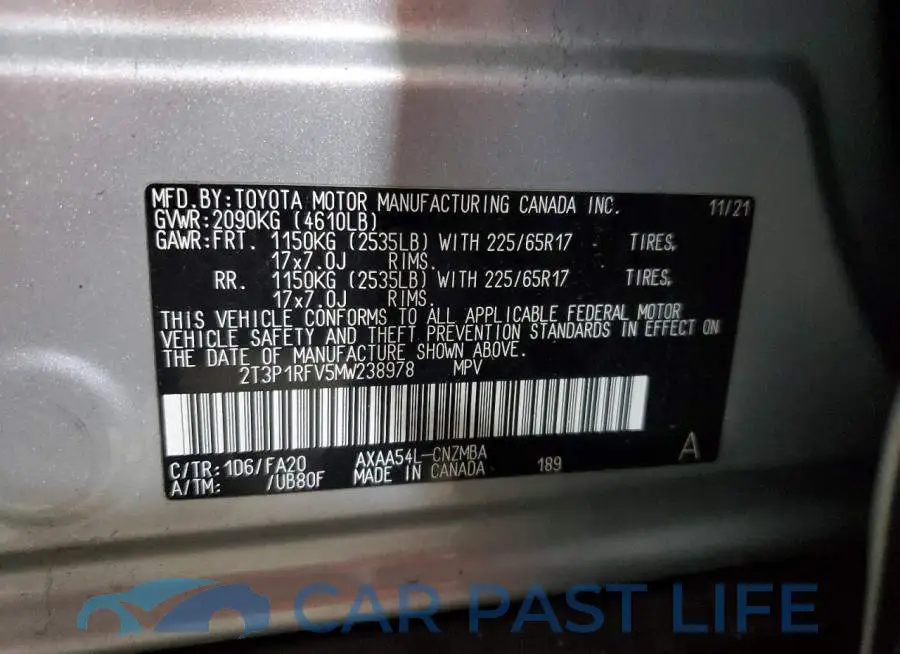 2T3P1RFV5MW238978# 13