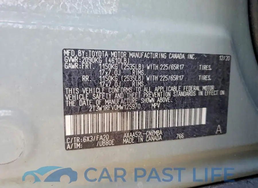 2T3W1RFV0MW125970# 13