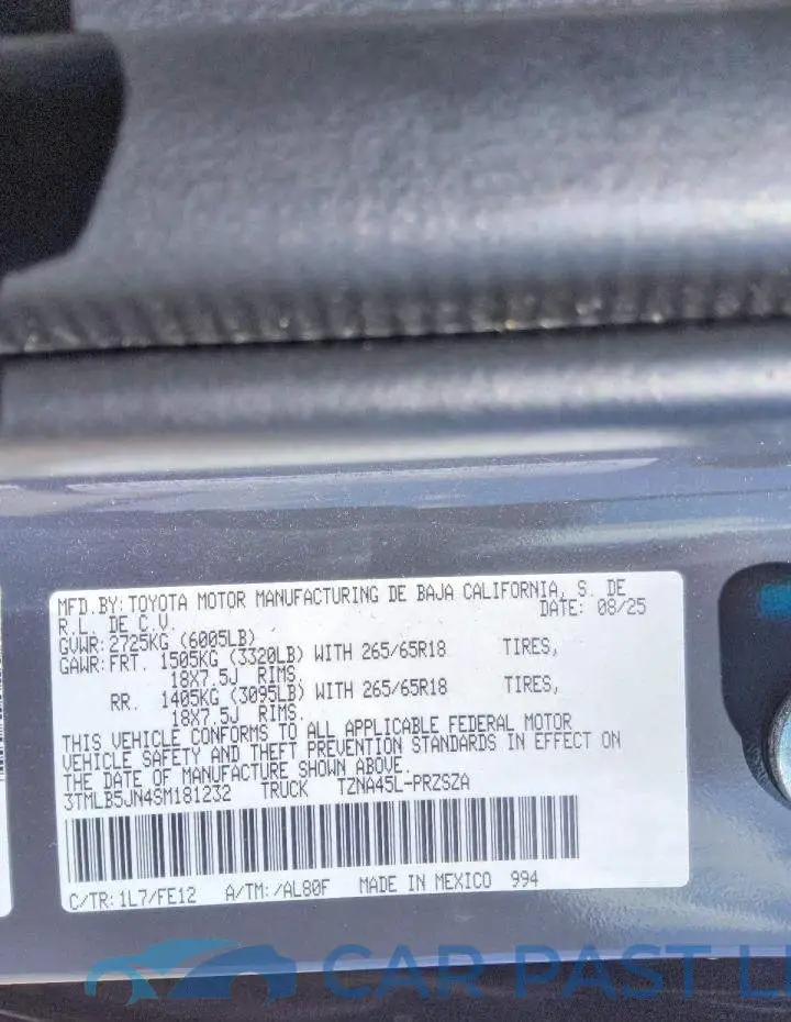 3TMLB5JN4SM181232# 5