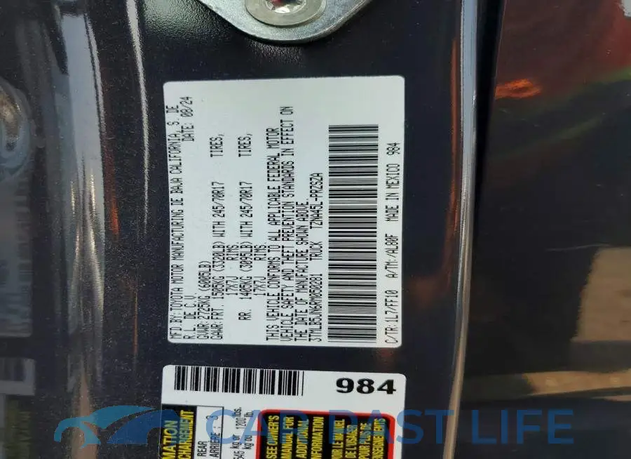 3TMLB5JN6RM050281# 12