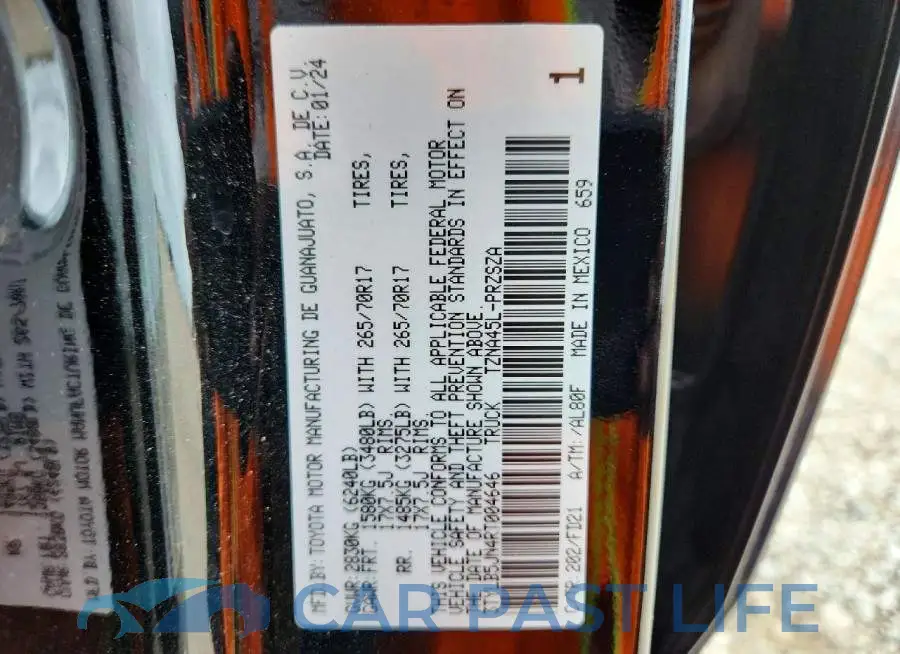 3TYLB5JN4RT004646# 12