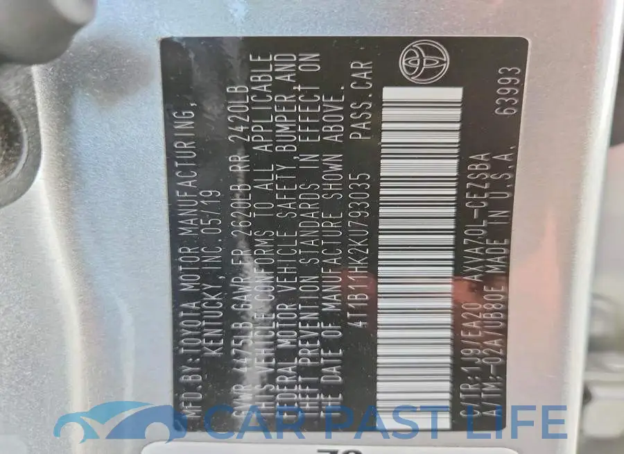 4T1B11HK2KU793035# 13