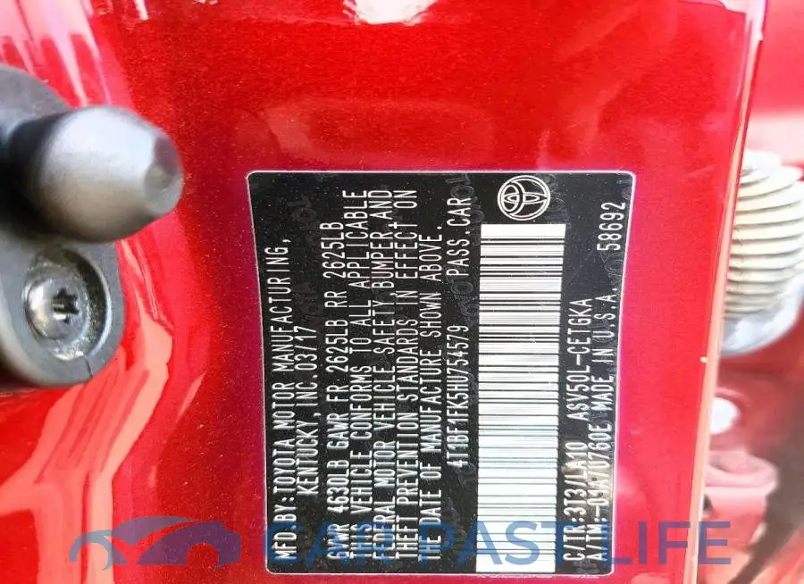 4T1BF1FK5HU754579# 12