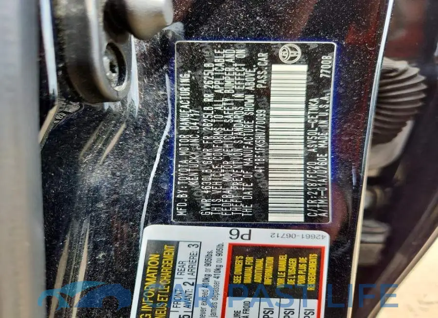 4T1BF1FK5HU770099# 13