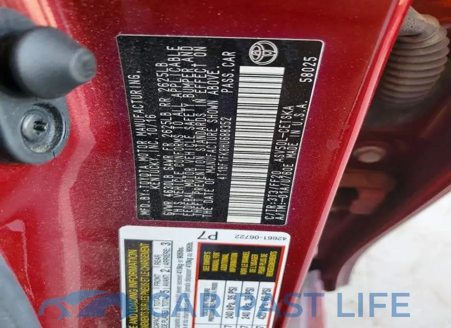 4T1BF1FK8HU688352# 12