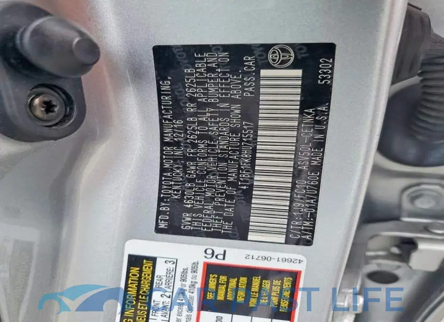 4T1BF1FK8HU715517# 12