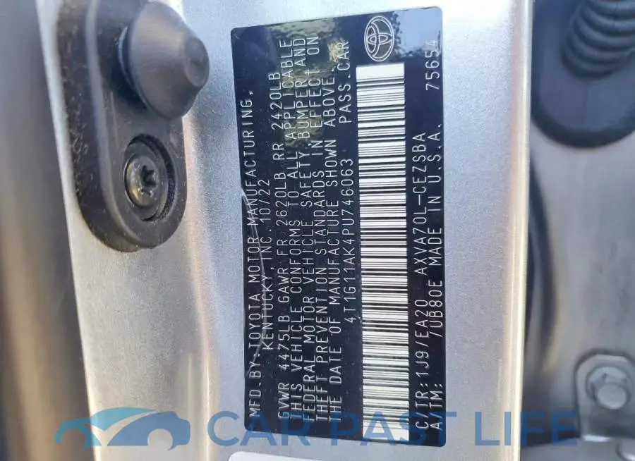 4T1G11AK4PU746063# 12