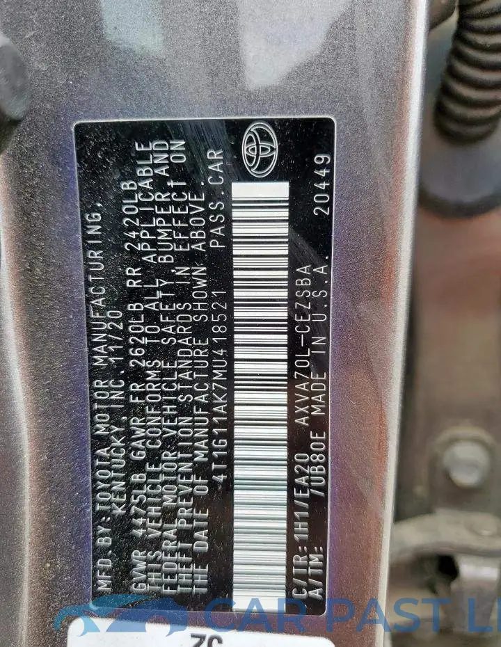 4T1G11AK7MU418521# 13