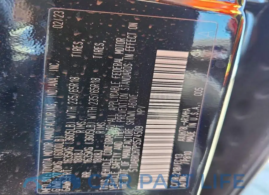 5TDABRCH7PS574509# 12