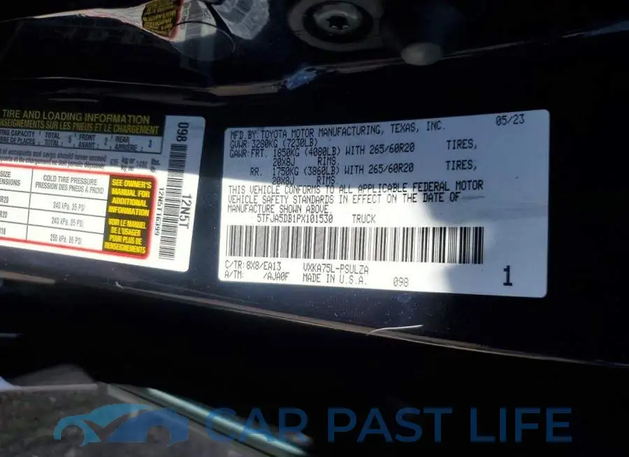 5TFJA5DB1PX101530# 12