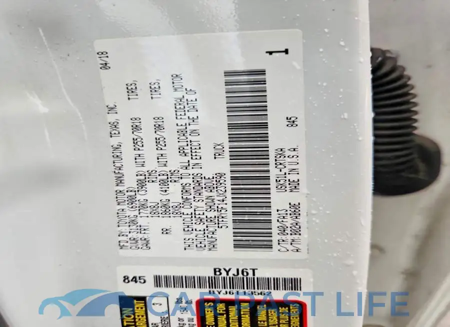 5TFRY5F14JX239590# 12