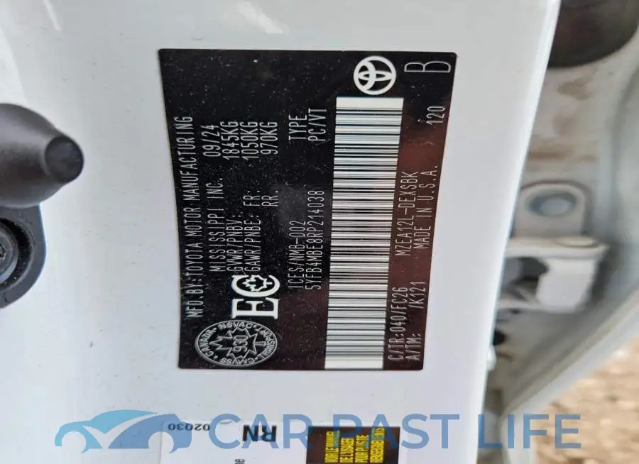 5YFB4MBE8RP214038# 13