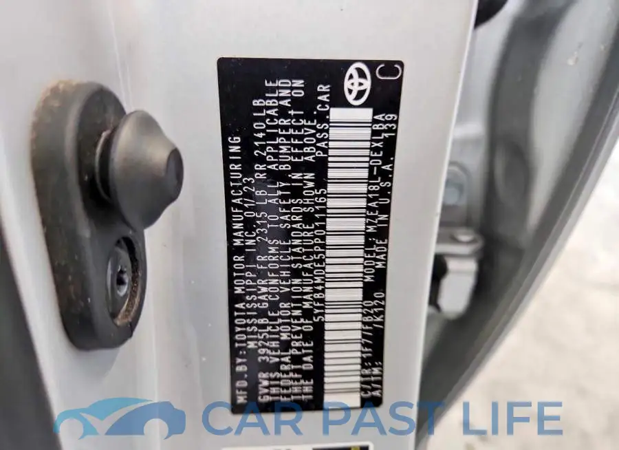 5YFB4MDE5PP011165# 12