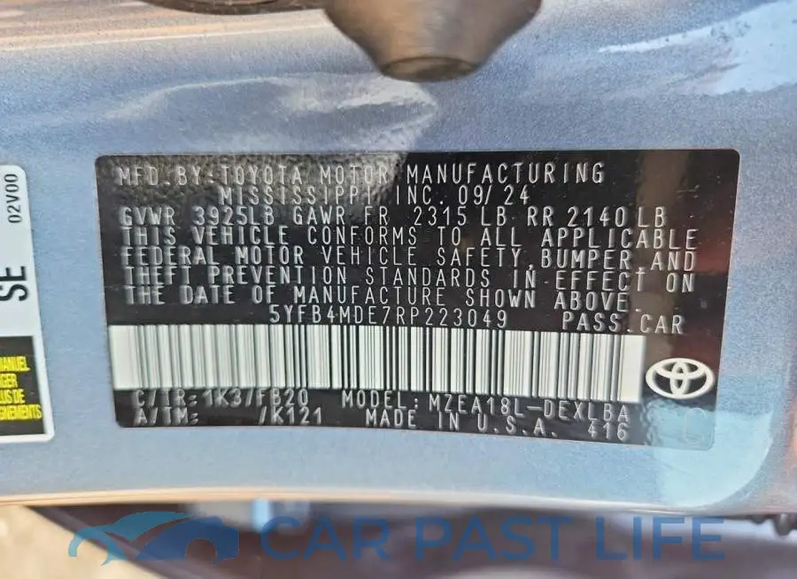 5YFB4MDE7RP223049# 14