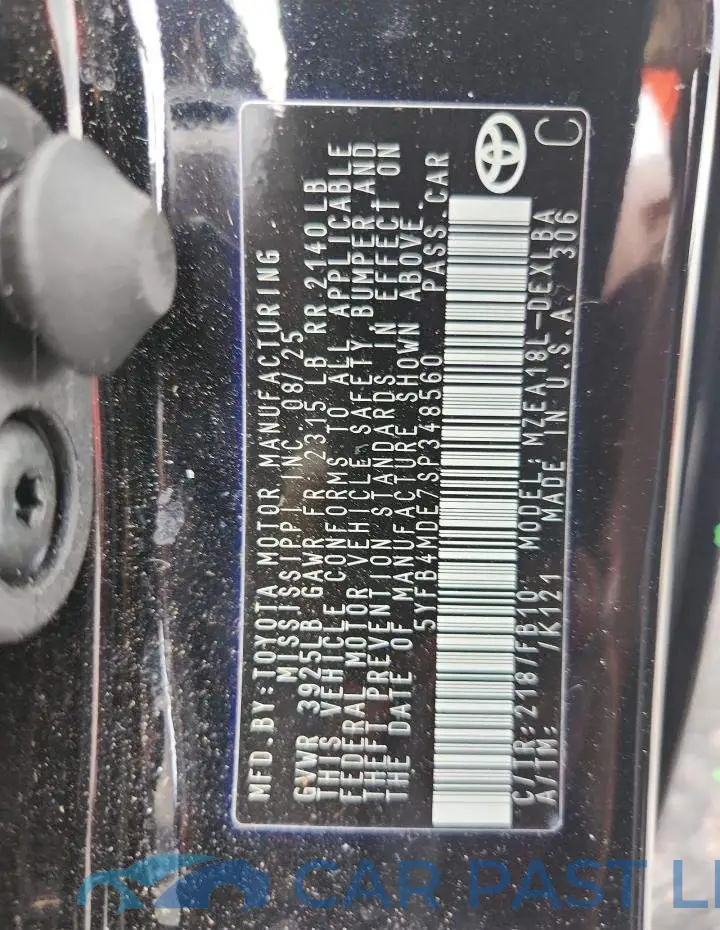 5YFB4MDE7SP348560# 12