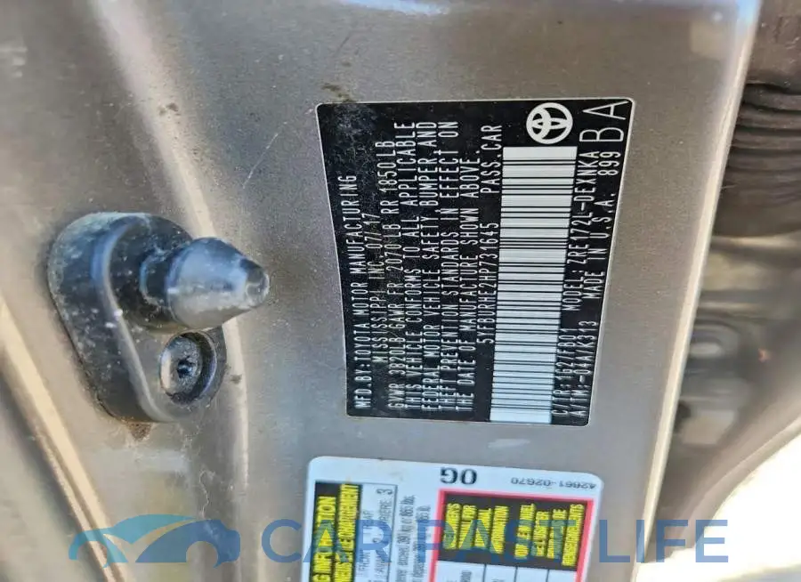 5YFBURHE2HP731645# 12