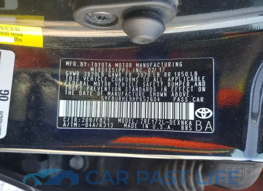 5YFBURHE9HP652604# 13