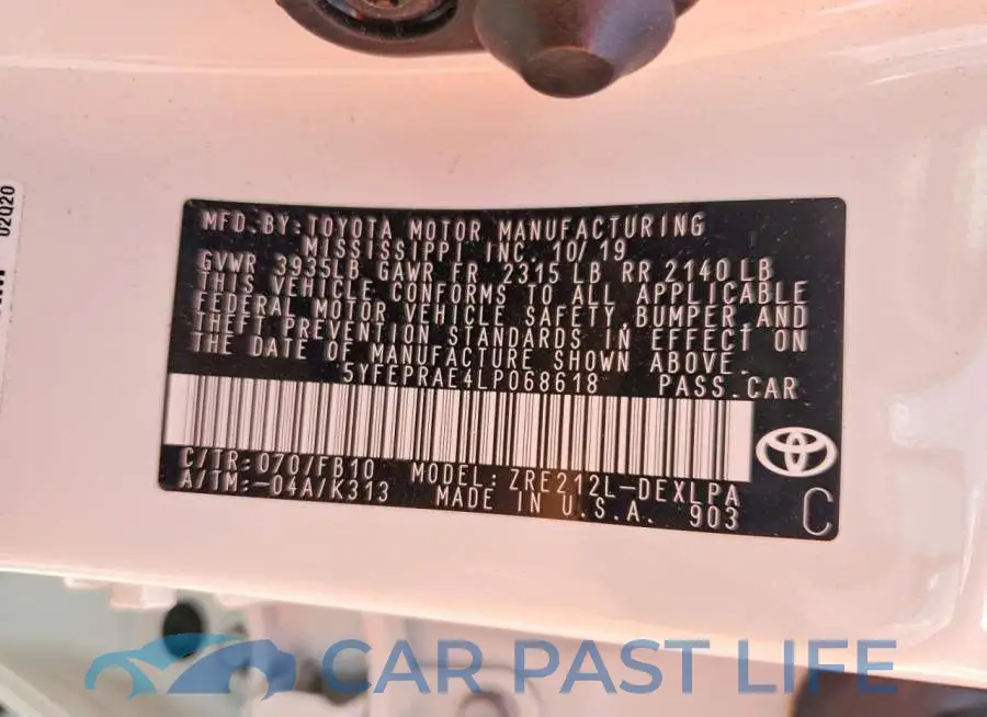 5YFEPRAE4LP068618# 12