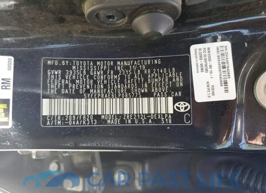 5YFEPRAE6LP085775# 12