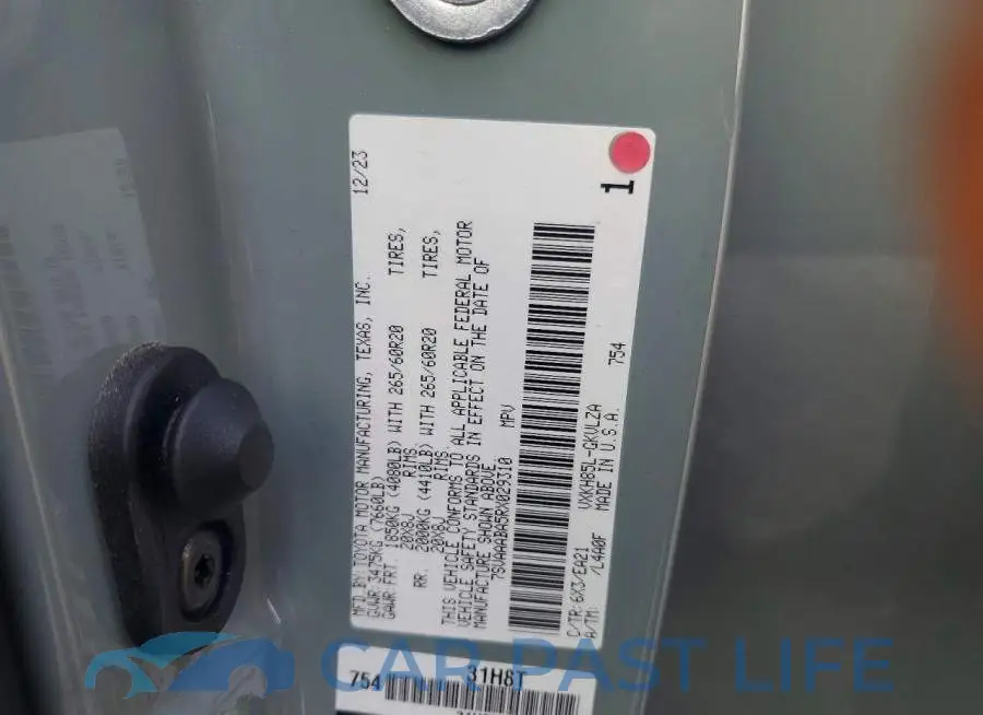 7SVAAABA5RX029310# 13