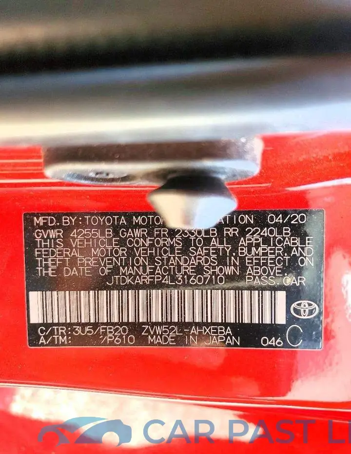 JTDKARFP4L3160710# 12