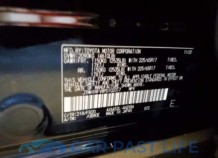 JTMH1RFV8PD102317# 13