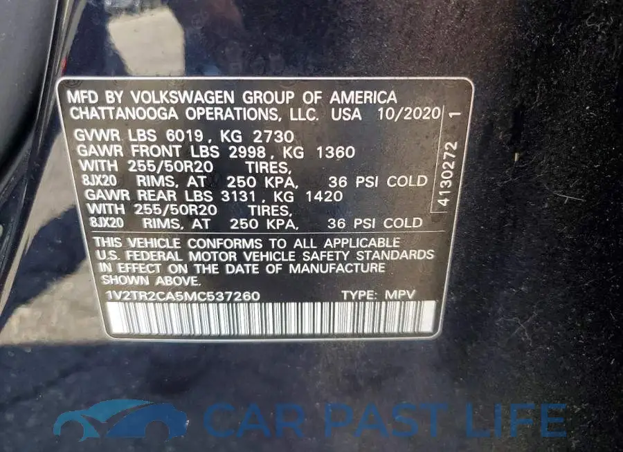 1V2TR2CA5MC537260# 13