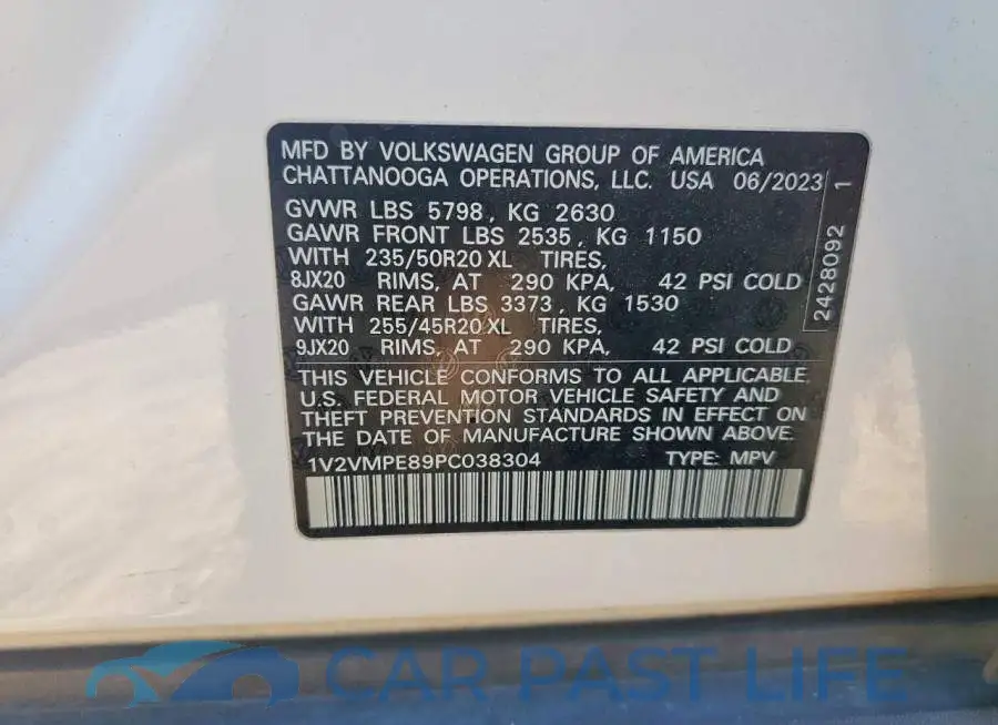 1V2VMPE89PC038304# 13