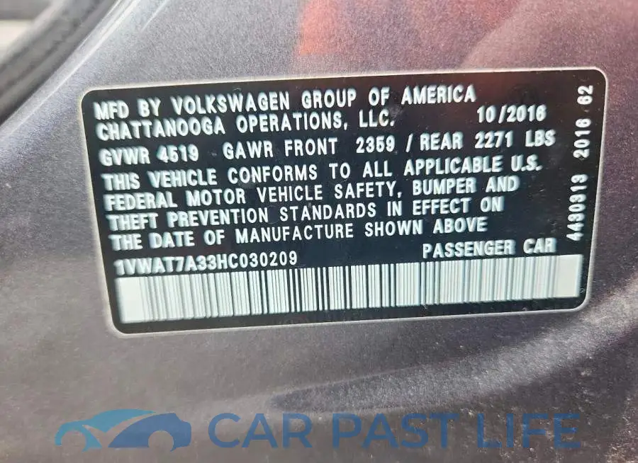 1VWAT7A33HC030209# 12