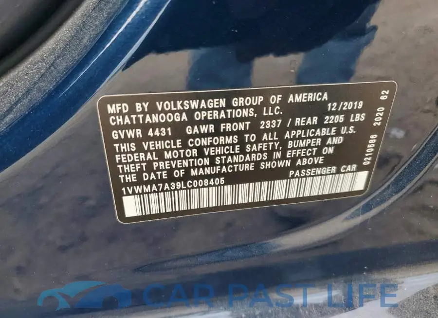 1VWMA7A39LC008405# 12